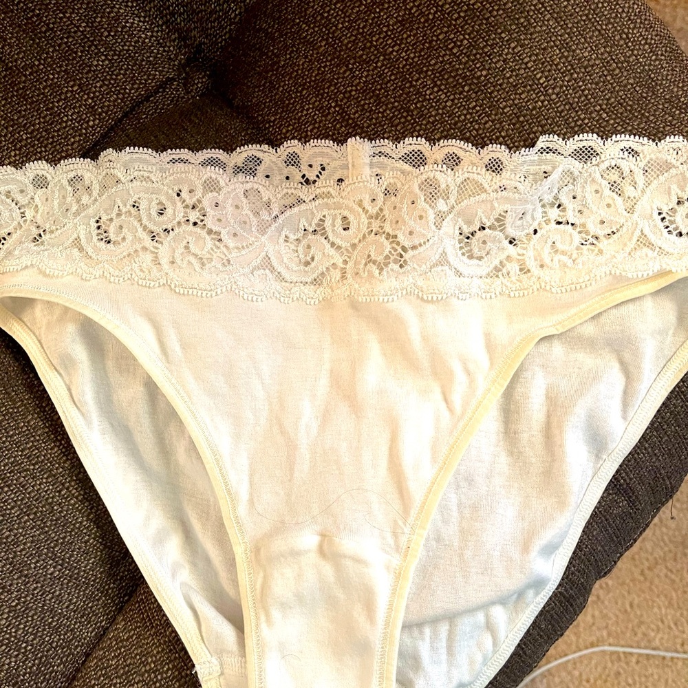 Hanro panty, brand new no tags, xs, lace, cotton